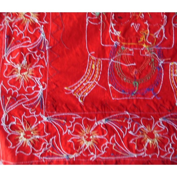 Hand Sewn Pipili Chandua Applique Wall Hanging Depicting Lord Jagannath and Othe - Picture 8 of 10